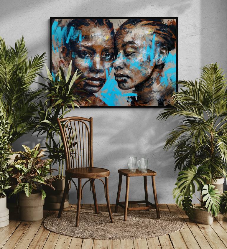 Original Expressionism Portrait Painting by Mario Henrique