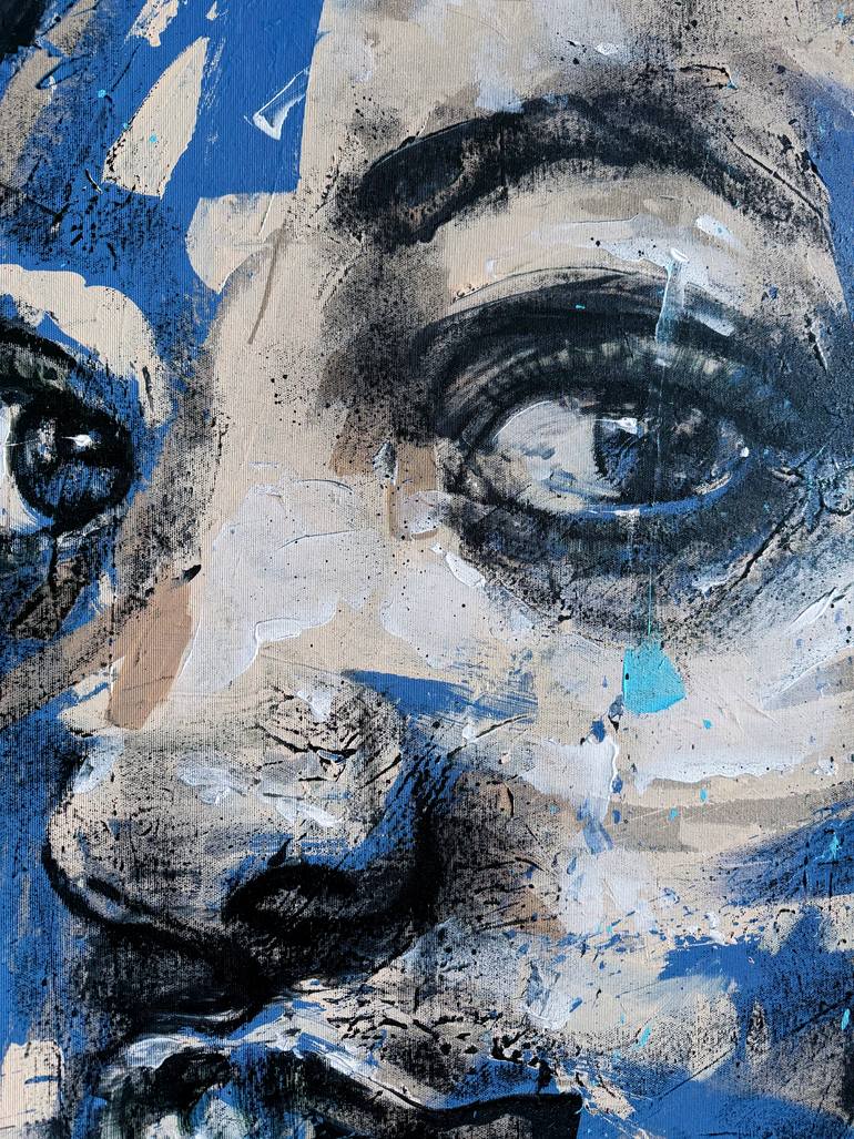 Original Expressionism People Painting by Mario Henrique