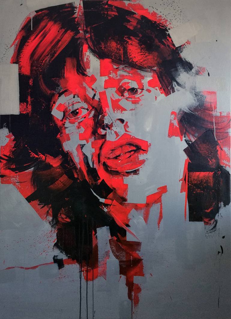Red Jagger Painting by Mario Henrique | Saatchi Art