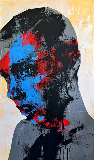 Original Expressionism Portrait Paintings by Mario Henrique