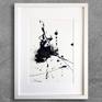 A painting in a series designed to explore the spontaneous and abrupt body movements of ballet dancers.
Acrylic on 290g Figueras® paper, framed with glass on the front.