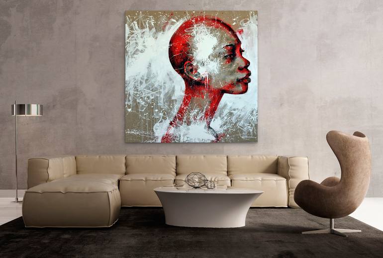 Original Expressionism People Painting by Mario Henrique