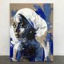 A modern reinterpretation of the famous painting by the 17th-century Dutch artist Johannes Vermeer.
«Girl with a pearl earring» (2017) - acrylic and oil on reversed canvas, 90 x 120 cms
- High quality stretched canvas with a metal saw-tooth hanging clip on the back.