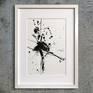 A painting in a series designed to explore the spontaneous and abrupt body movements of ballet dancers.
Acrylic on 290g Figueras® paper, framed.