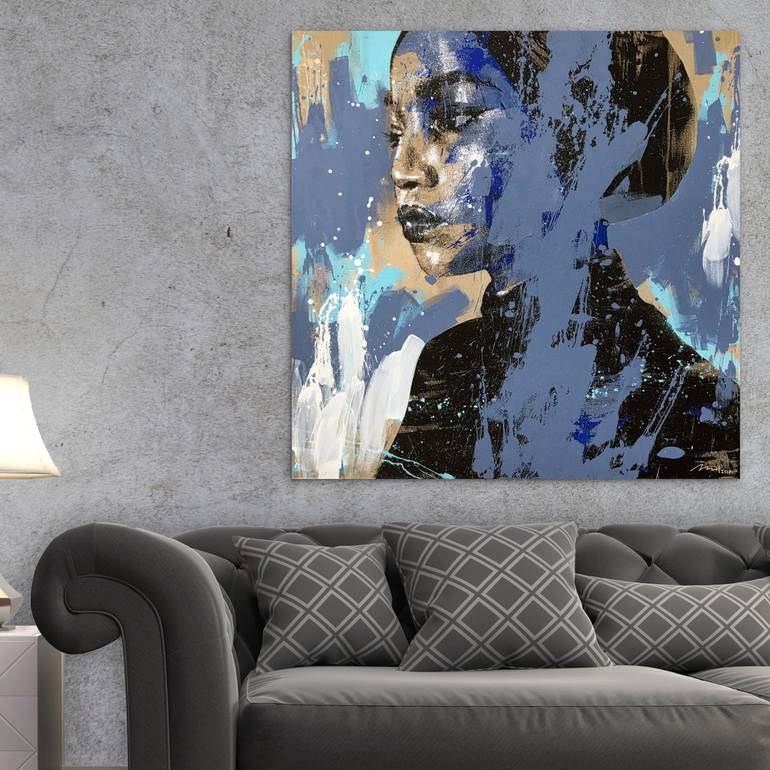 Original Expressionism Portrait Painting by Mario Henrique