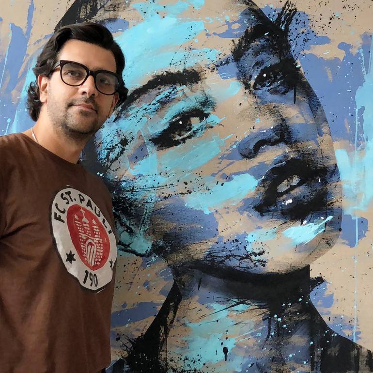 Original Expressionism People Painting by Mario Henrique