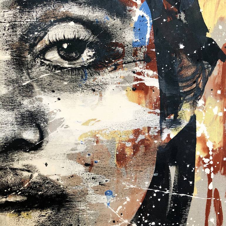 Original Expressionism People Painting by Mario Henrique