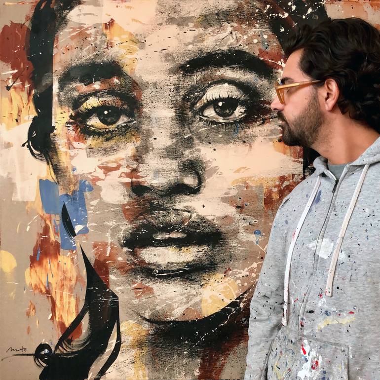 Original Expressionism People Painting by Mario Henrique