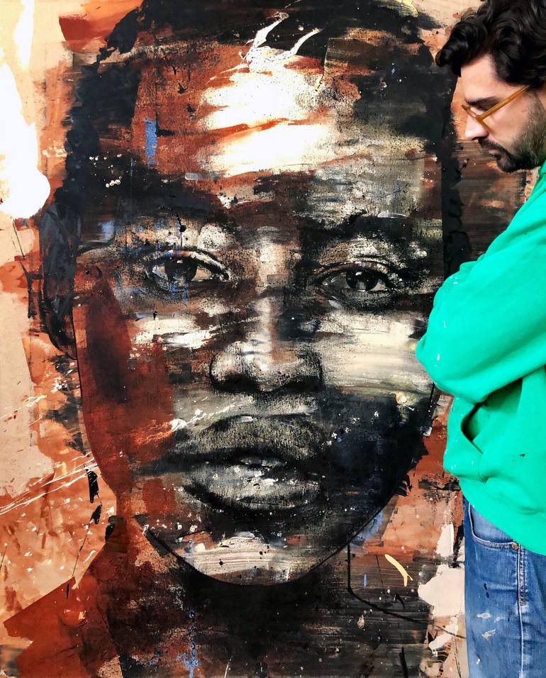 Original Expressionism People Painting by Mario Henrique