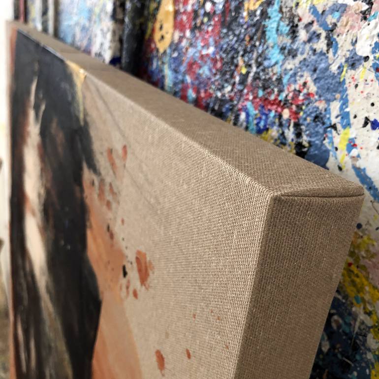 Original Expressionism People Painting by Mario Henrique