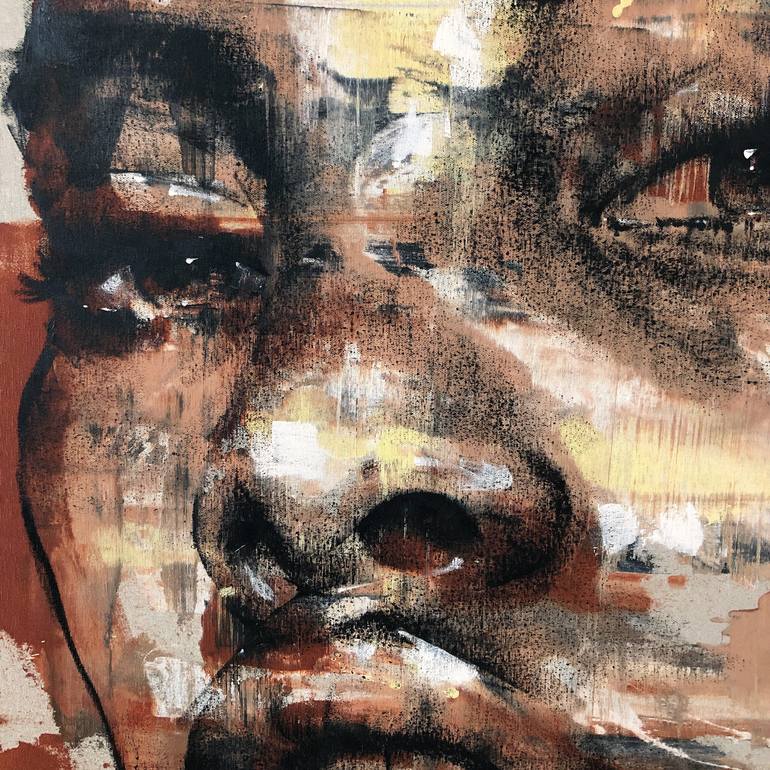 Original Expressionism People Painting by Mario Henrique