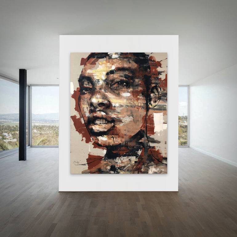 Original Expressionism People Painting by Mario Henrique