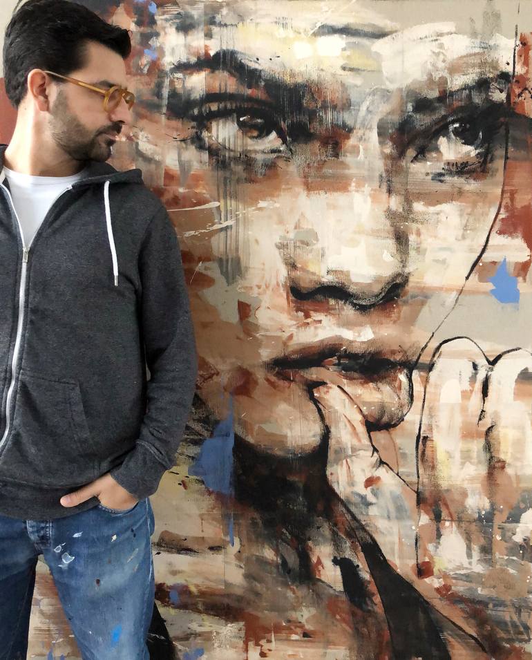 Original Expressionism People Painting by Mario Henrique