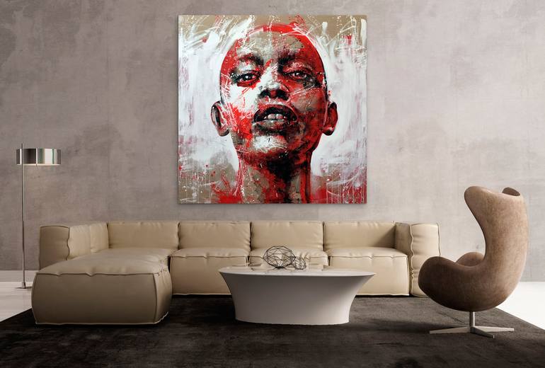 Original Expressionism People Painting by Mario Henrique
