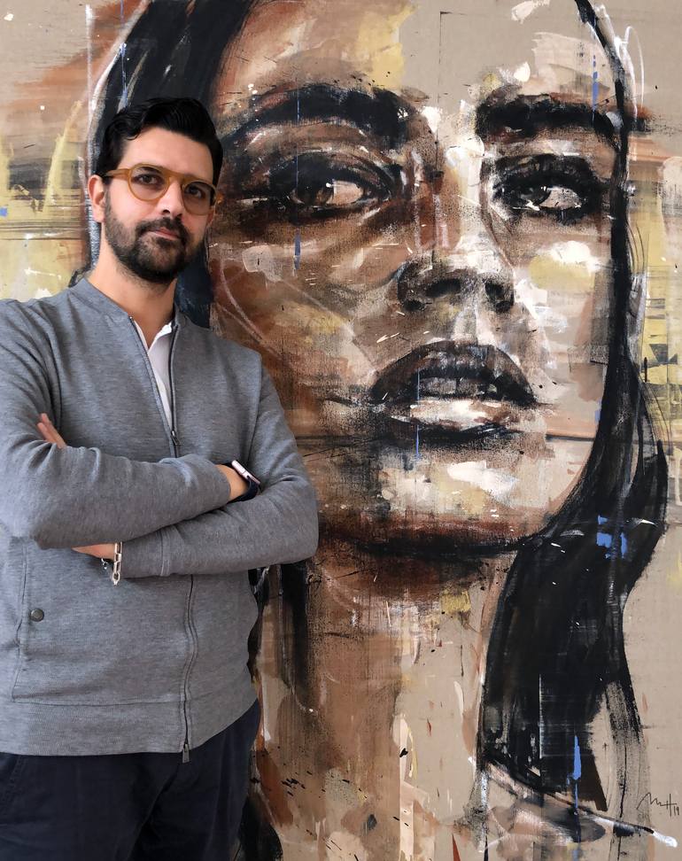 Original Expressionism People Painting by Mario Henrique