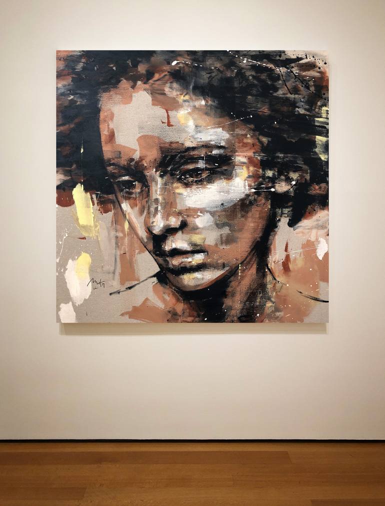 Original Expressionism People Painting by Mario Henrique
