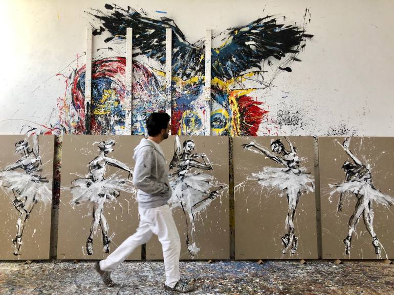 Original Abstract Expressionism Body Painting by Mario Henrique