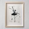 A painting in a series designed to explore the spontaneous and abrupt body movements of ballet dancers.
Framed and ready to hang (the frame can easily be removed by hand).
The piece measures W30 x H40 cm. The frame adds approximately 2 cm to that perimeter.
Spontaneous Ballerina No. 2, Series XII
Acrylic on 290g Figueras paper
2019