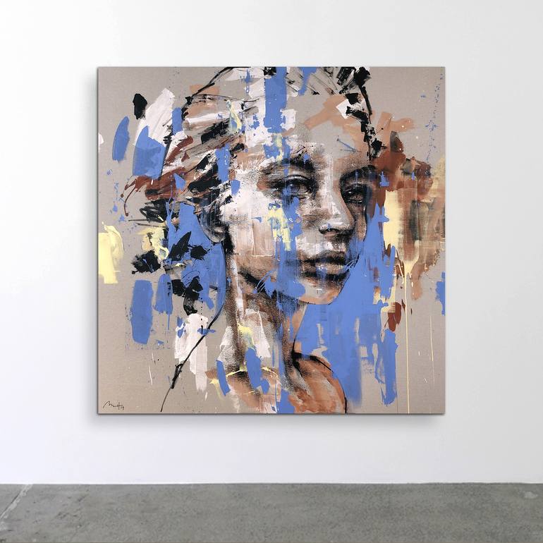 Original Expressionism People Painting by Mario Henrique