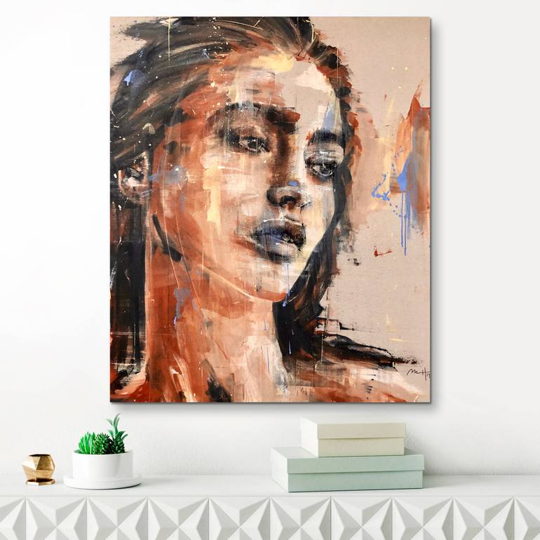 Original Expressionism People Painting by Mario Henrique