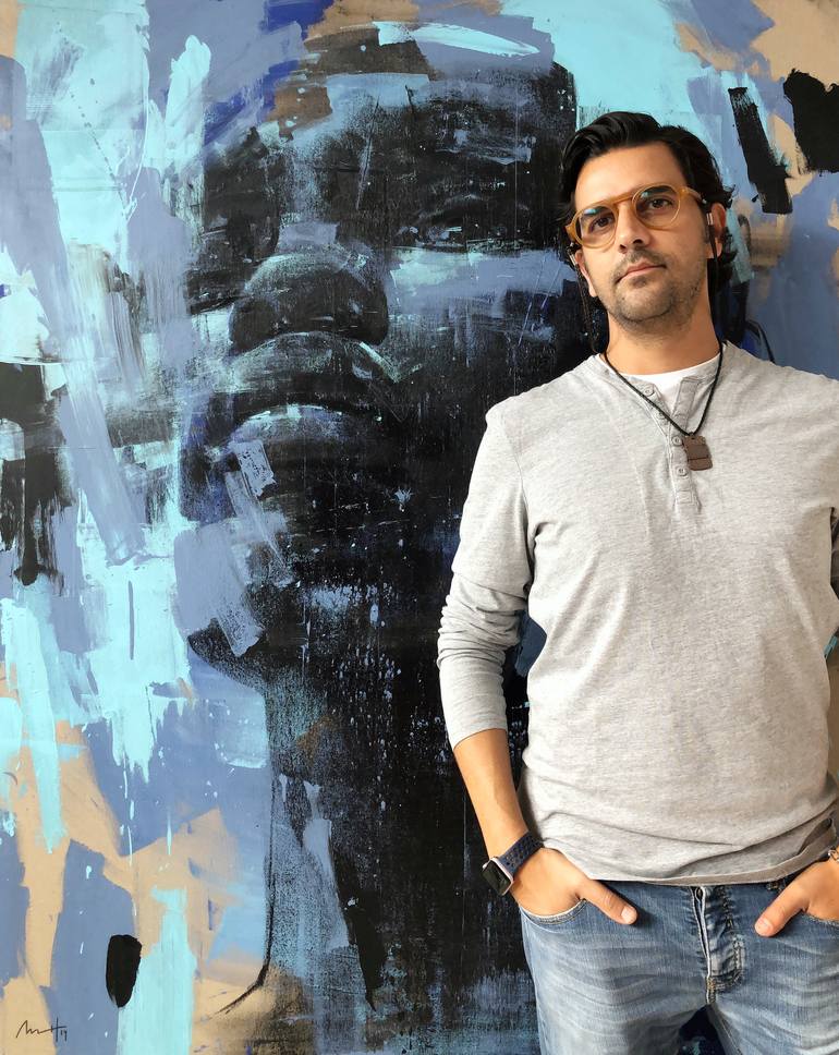 Original Expressionism People Painting by Mario Henrique