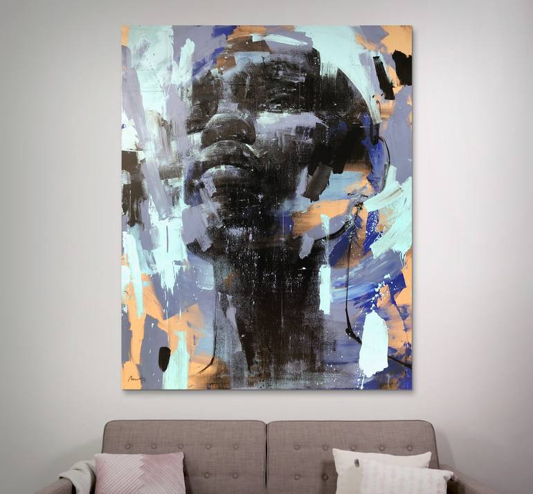 Original Expressionism People Painting by Mario Henrique