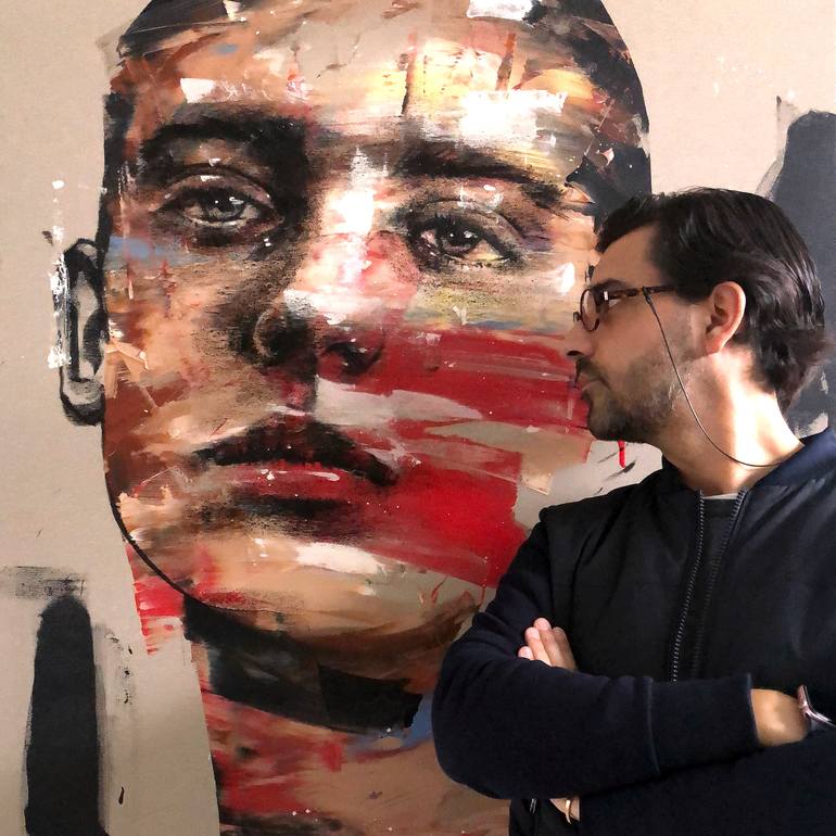 Original Expressionism People Painting by Mario Henrique