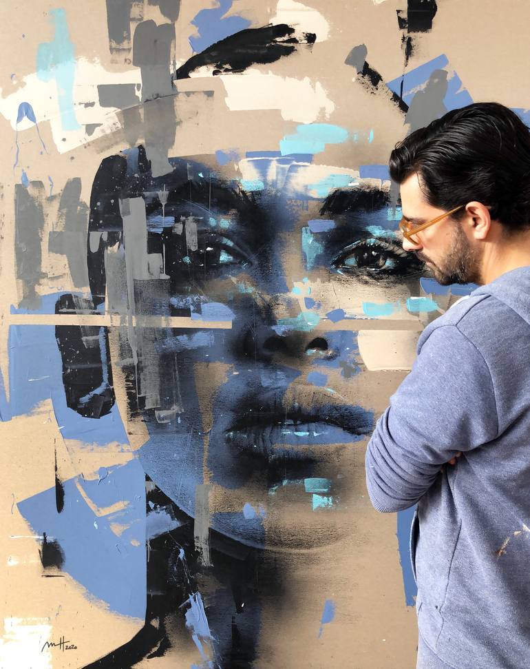 Original Expressionism People Painting by Mario Henrique