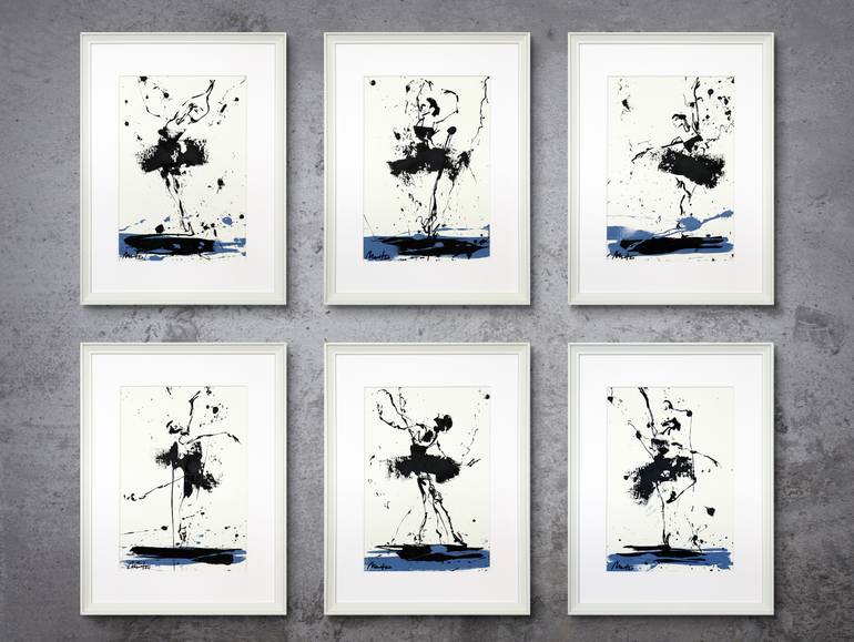 Original Abstract Expressionism People Painting by Mario Henrique