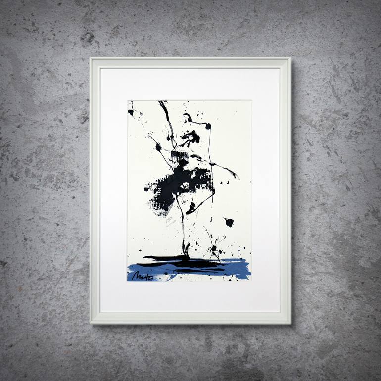 Original Abstract Expressionism People Painting by Mario Henrique