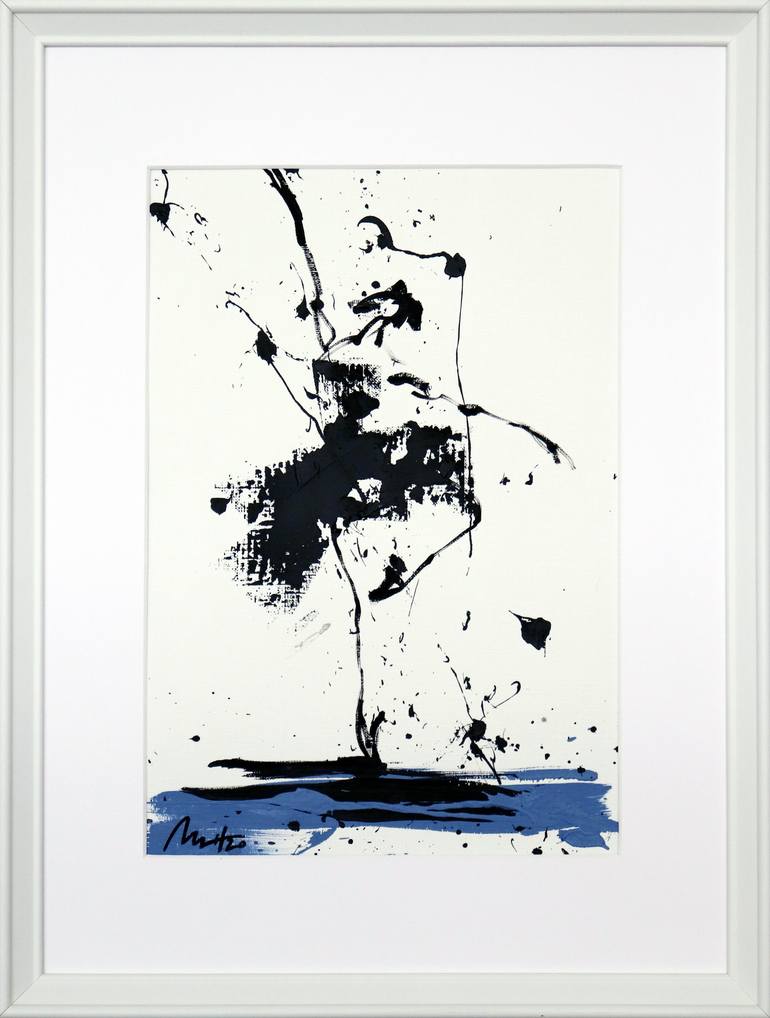 Original Abstract Expressionism People Painting by Mario Henrique