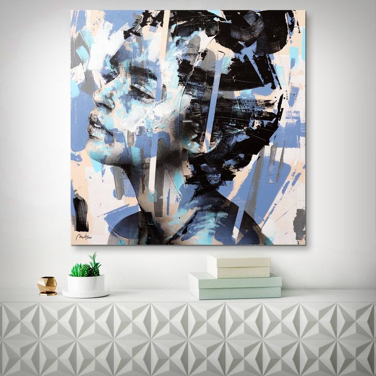 Original Expressionism People Painting by Mario Henrique