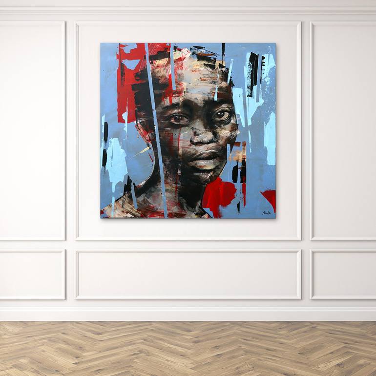 Original Expressionism People Painting by Mario Henrique