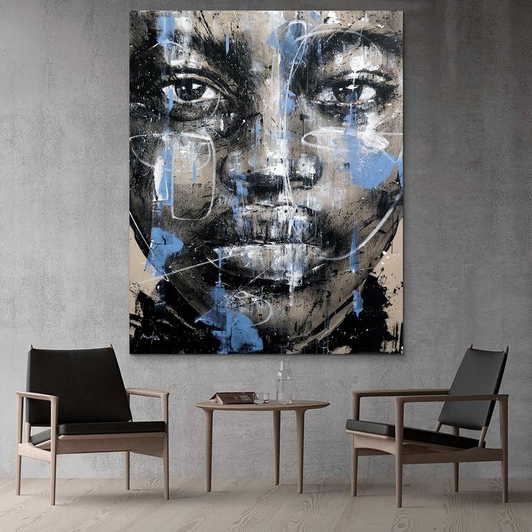 Original Expressionism People Painting by Mario Henrique