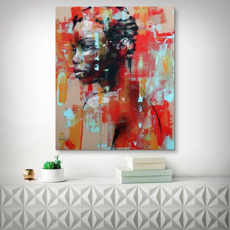 Original Expressionism People Painting by Mario Henrique