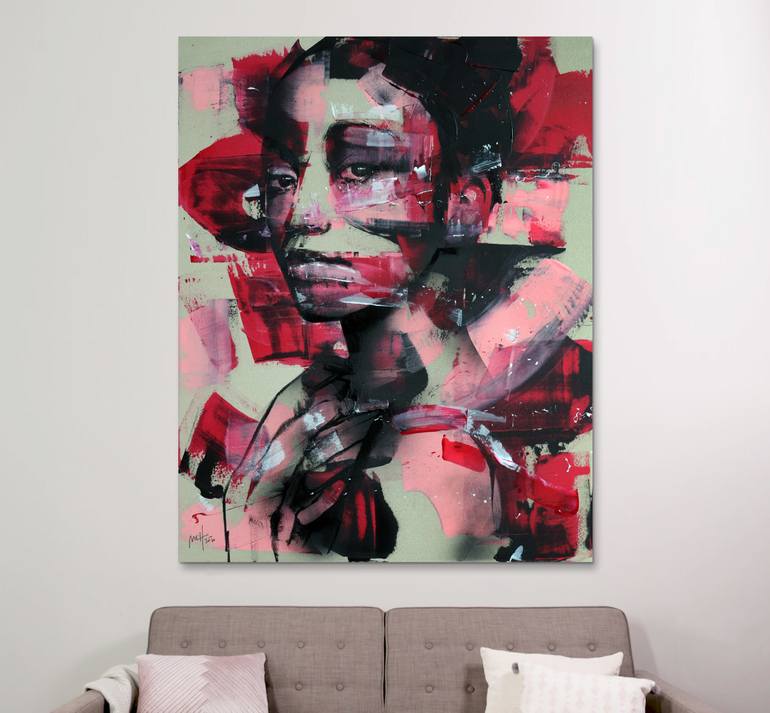 Original Expressionism People Painting by Mario Henrique