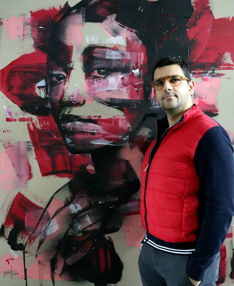 Original Expressionism People Painting by Mario Henrique