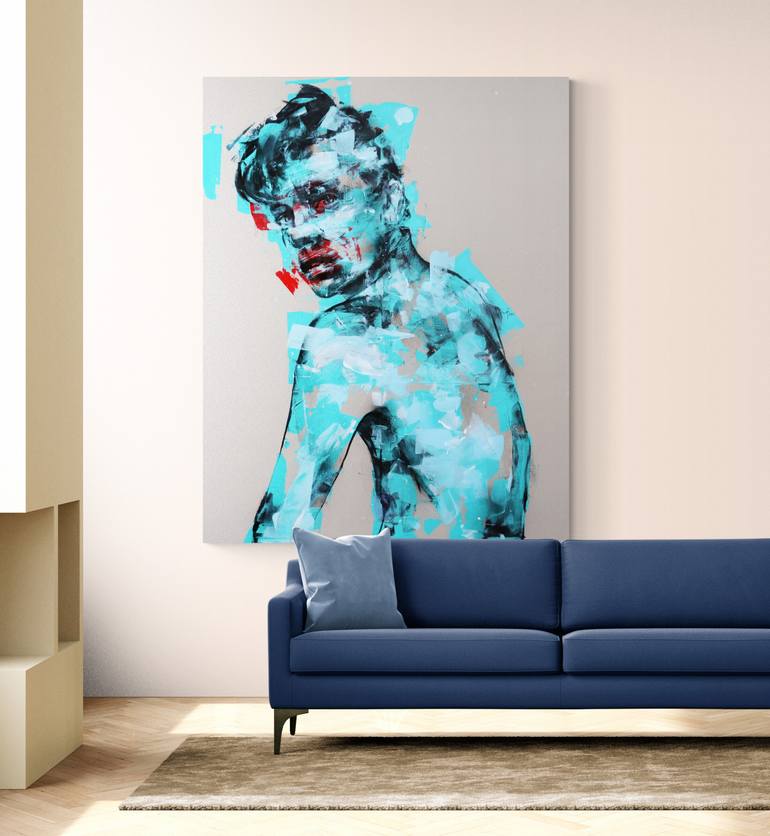 Original Abstract Expressionism People Painting by Mario Henrique