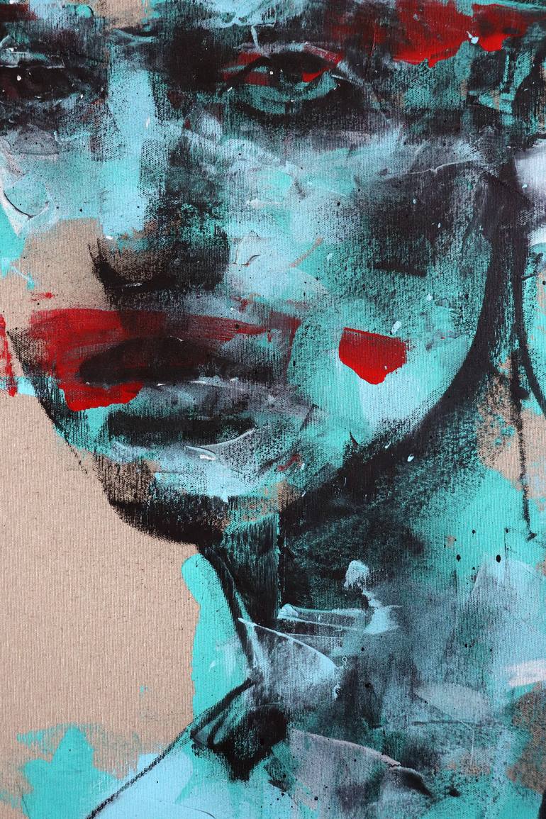 Original Expressionism People Painting by Mario Henrique