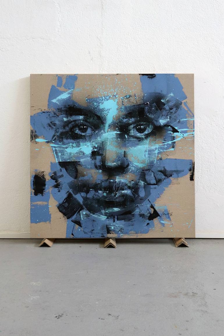 Original Abstract Expressionism People Painting by Mario Henrique