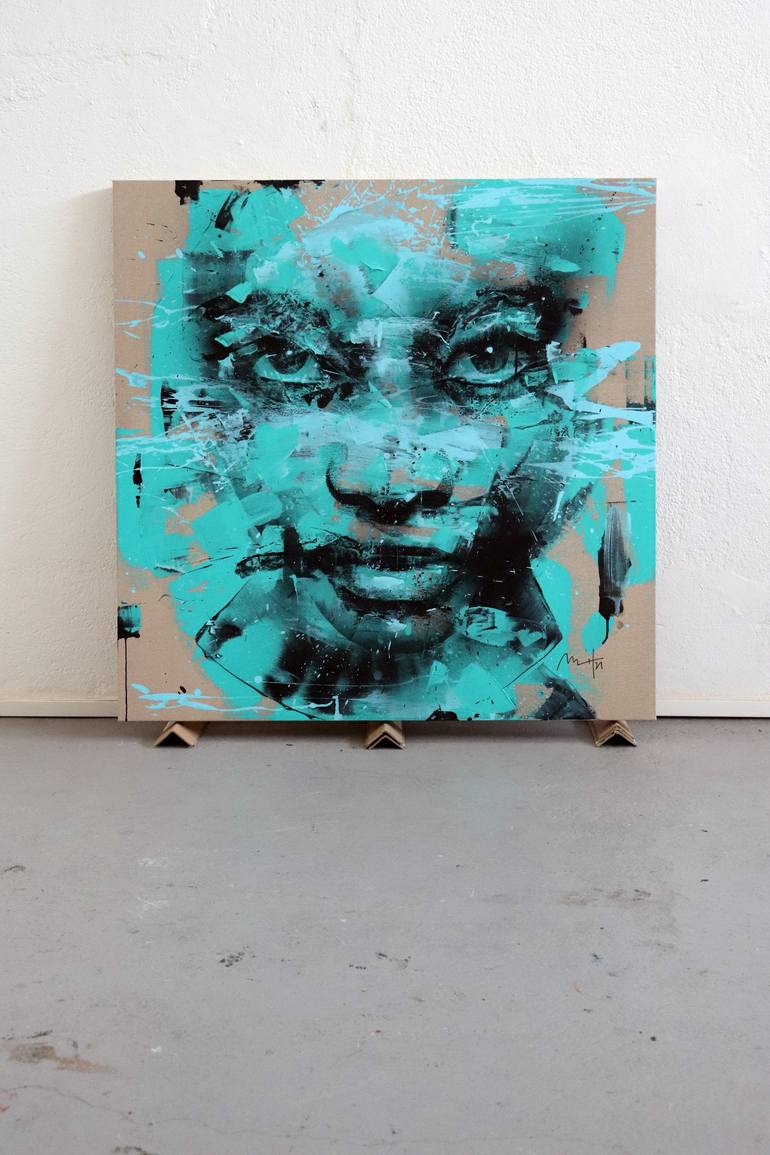 Original Expressionism People Painting by Mario Henrique
