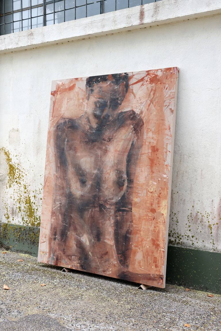 Original Expressionism People Painting by Mario Henrique