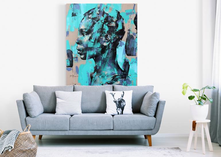 Original Expressionism People Painting by Mario Henrique