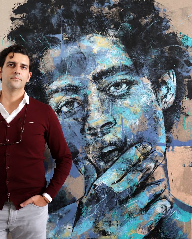 Original Expressionism People Painting by Mario Henrique