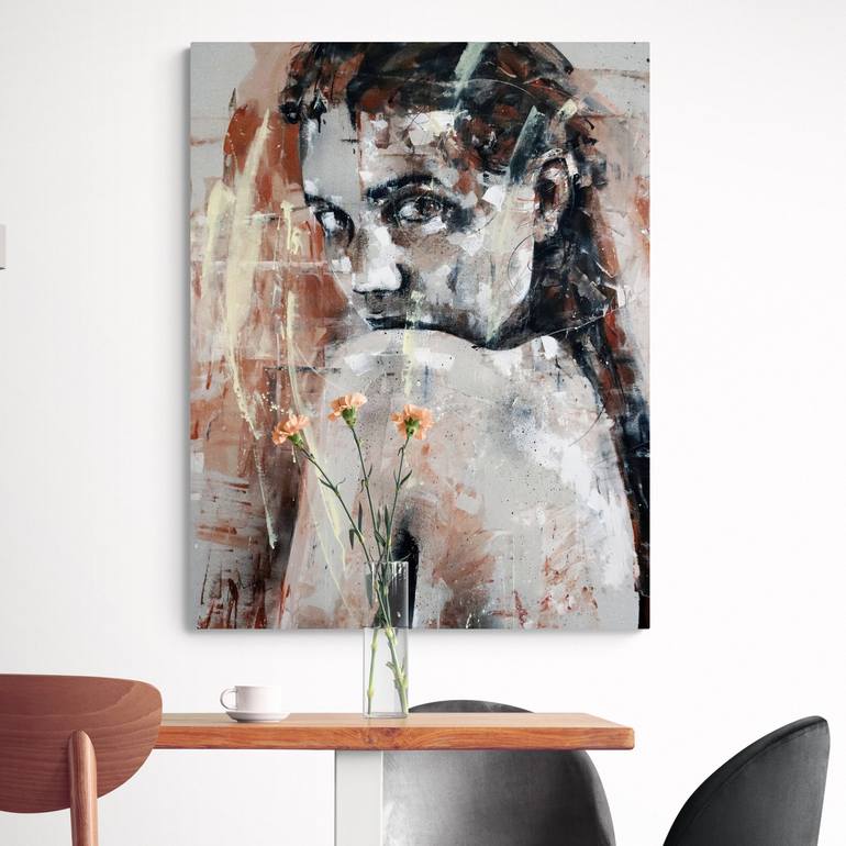 Original Expressionism Portrait Painting by Mario Henrique