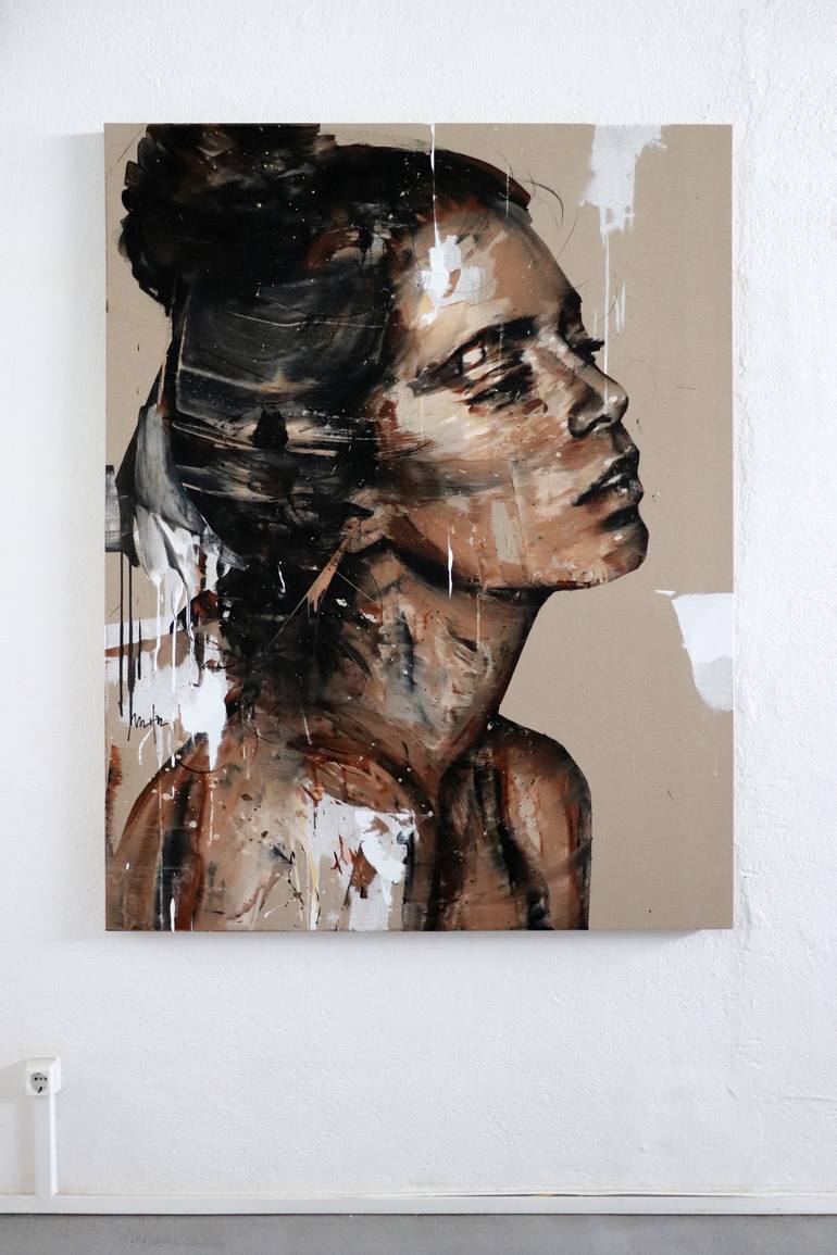 Original Expressionism Women Painting by Mario Henrique
