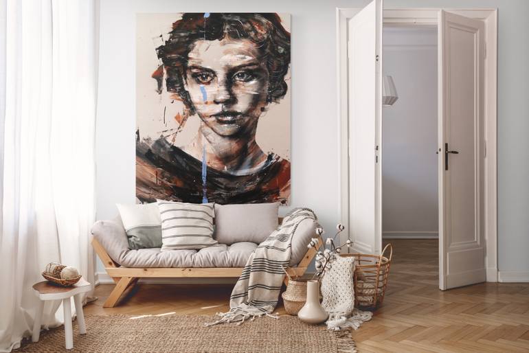 Original Expressionism People Painting by Mario Henrique