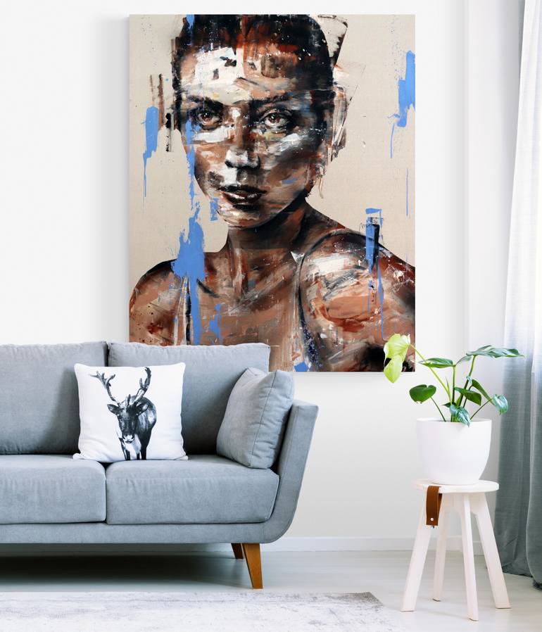 Original Expressionism Women Painting by Mario Henrique