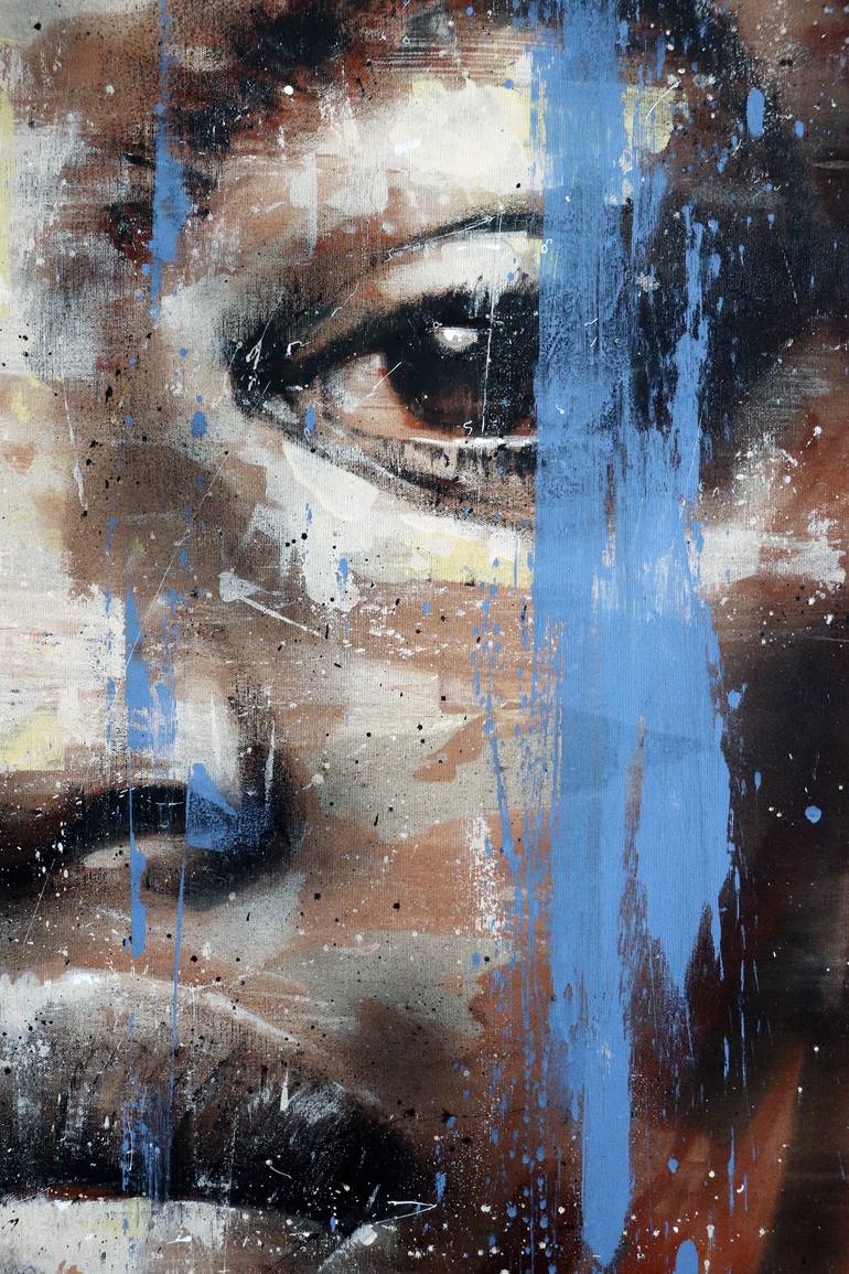 Original Expressionism People Painting by Mario Henrique