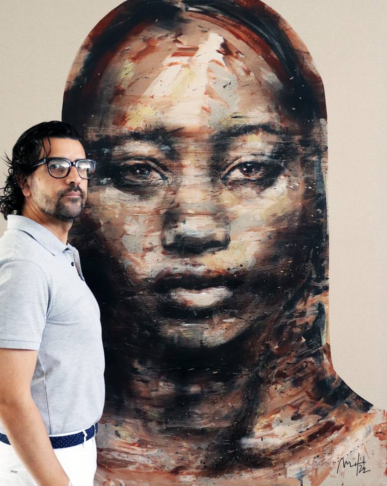 Original Expressionism People Painting by Mario Henrique